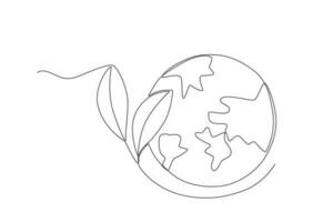 Earth is circled by leaves vector