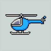 Pixel art illustration Helicopter. Pixelated Helicopter. Chopper Helicopter icon pixelated for the pixel art game and icon for website and video game. old school retro. vector