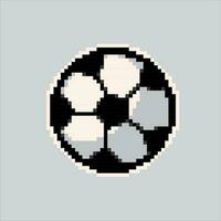 Pixel art illustration Soccer Ball. Pixelated Soccer Ball. Soccer Ball icon pixelated for the pixel art game and icon for website and video game. old school retro. vector