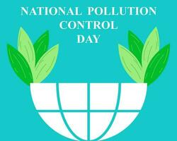 nacional contaminación controlar día, vector ilustración