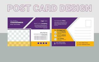 Post Card Design Template vector