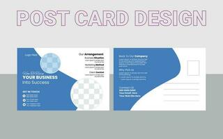 Post card design template vector