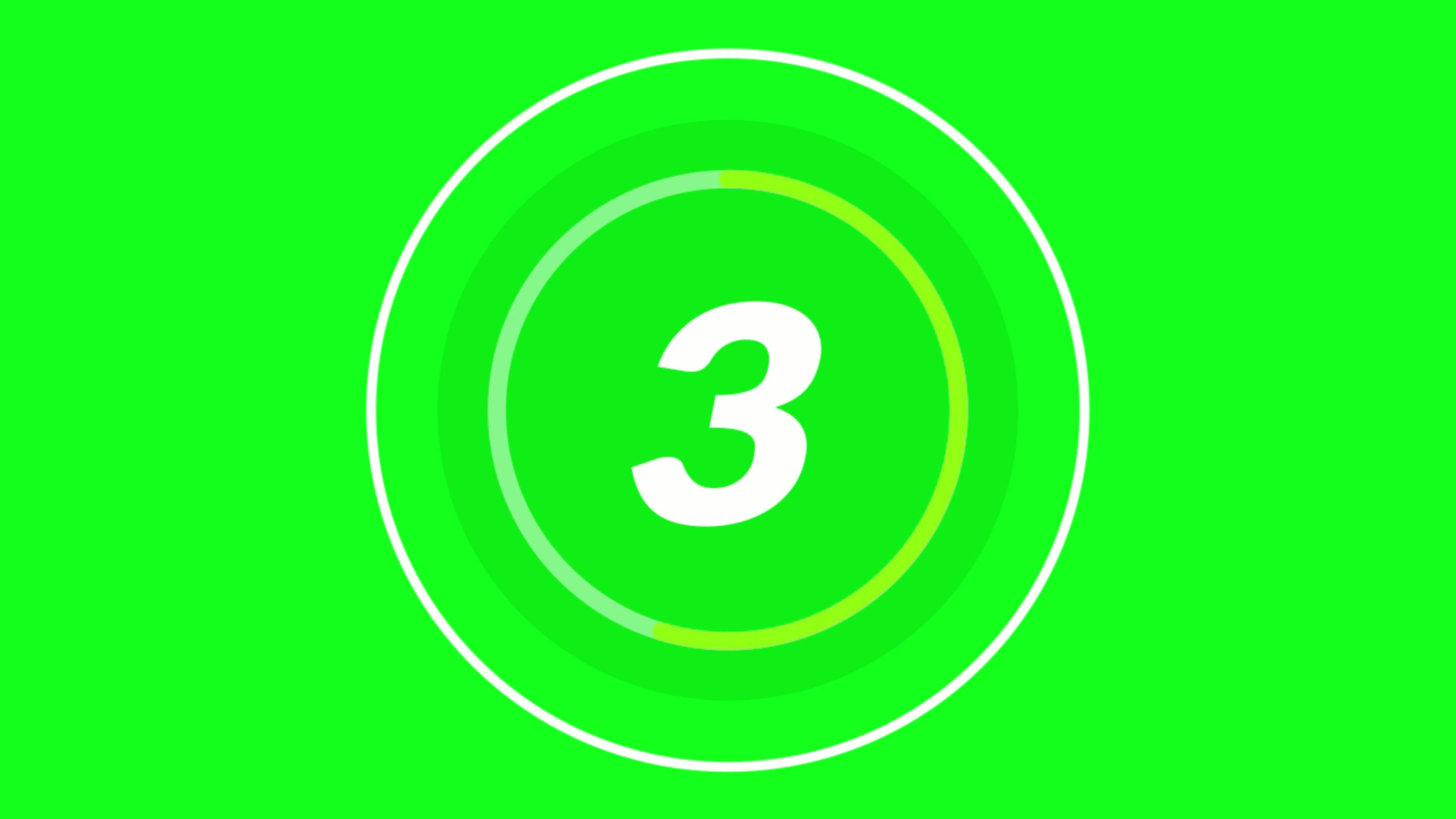 overlay countdown timer starting from five descending to zero with