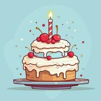 Birthday Cake Vector Illustration EPS10