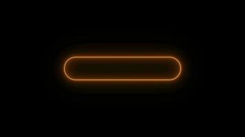 Animated neon glowing frame background. Colorful laser show seamless loop. Futuristic light effect isolated on black Background video