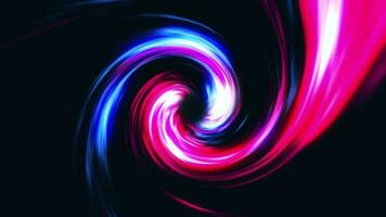 A hypnotizing looping background with a contrasting blue and pink gradient rotates and twirls into its focused center. video