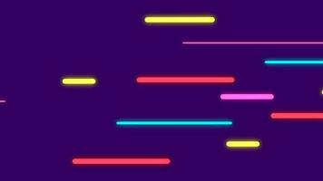 Seamless loop of 2D animation of glowing horizontal lines. Deep blues and vibrant purples make this a great seamless loop abstract background. video