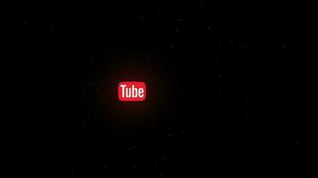Youtube logotyp animation. alfa kanal. 4k upplösning video