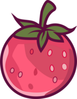 Flat simple strawberry icon. Vector Illustration png