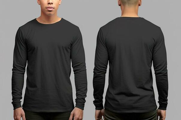 Long Sleeve T Shirt Mockup Stock Photos, Images and Backgrounds for ...