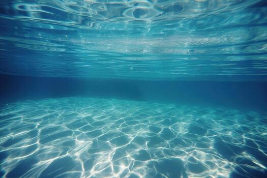 Blue and surface underwater background. photo