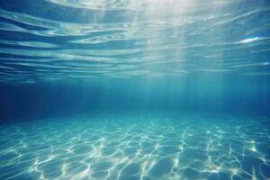 Blue and surface underwater background. photo