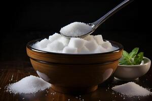 stevia sugar spoon in the cup photo