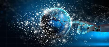 Communication technology for internet business and social network Concept. . photo