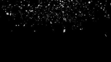 white paper documen falling animation on black background video
