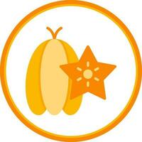 Fruta estrella vector icono diseño