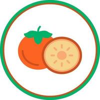 Persimmon Vector Icon Design