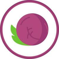 Red Cabbage Vector Icon Design