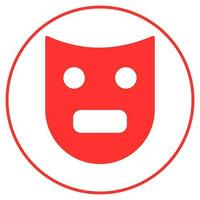 Theatre Mask  Vector Icon Design