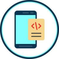 Mobile Coding  Vector Icon Design