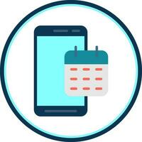 Mobile Calendar  Vector Icon Design