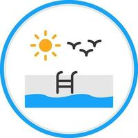 nadando piscina vector icono diseño