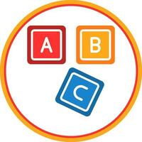 ABC Block  Vector Icon Design