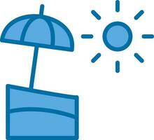 Sun Umbrella  Vector Icon Design