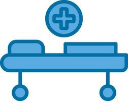 Medical Bed Vector Icon Design