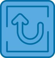 U Turn Vector Icon Design