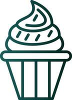 diseño de icono de vector de cupcake