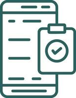 Mobile Check List  Vector Icon Design