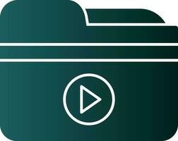Video Folder  Vector Icon Design