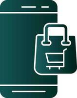 Mobile Shopping  Vector Icon Design