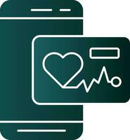 Heart Rate App  Vector Icon Design