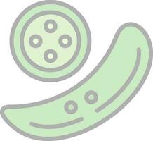 Cucumber Vector Icon Design