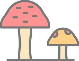 Mushrooms Vector Icon Design