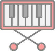 Piano Keyboard  Vector Icon Design