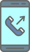 Outgoing Call  Vector Icon Design