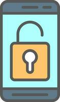 Mobile Unlock  Vector Icon Design