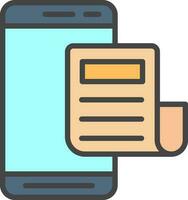 Mobile Newspaper  Vector Icon Design