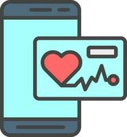 Heart Rate App  Vector Icon Design