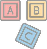 ABC Block  Vector Icon Design