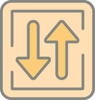 Two Way Street Vector Icon Design