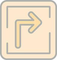 Turn Right Vector Icon Design