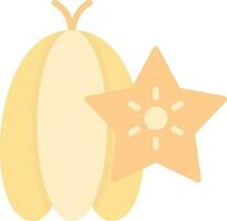 Fruta estrella vector icono diseño