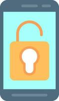 Mobile Unlock  Vector Icon Design