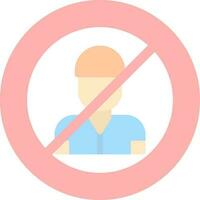 No Child Labor  Vector Icon Design