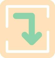 Turn Down Vector Icon Design