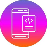 Mobile Coding  Vector Icon Design